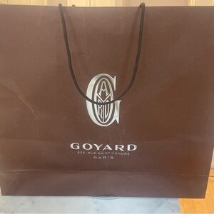 Goyard XL Chocolate Brown Paper Bag - authentic